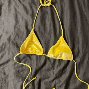 Yellow Triangl Bathing Suit